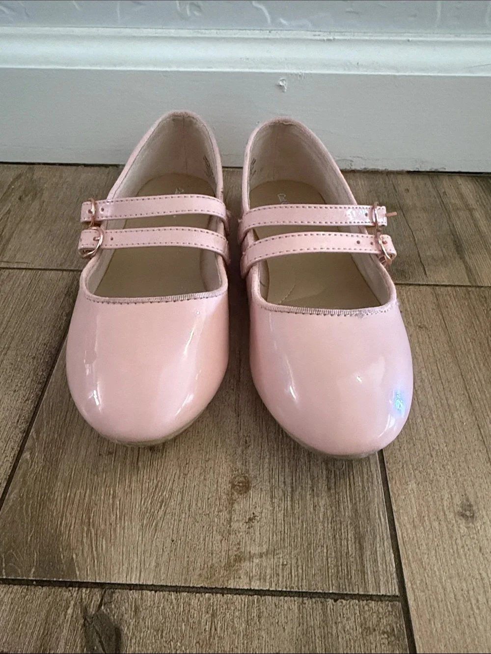 Cat & Jack Light Pink Patent Double-Strap Mary Janes